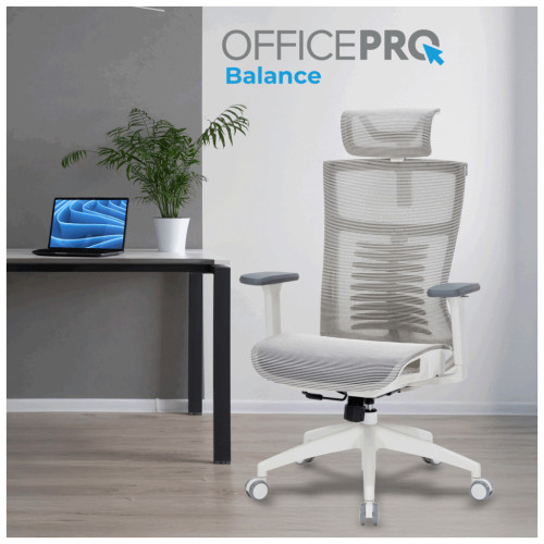 Офісне крісло OfficePro Balance OC620-W-LG-LG (OC620-W-LG-LG) – OfficePro (вид 1)