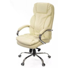 Офісне крісло Аклас Тироль CH MB кожа натур. бежевое (12443)