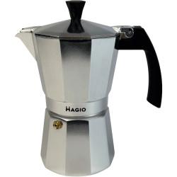 Гейзерна кавоварка Magio Срібляста 9 порції 450 мл (MG-1003)