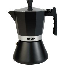 Гейзерна кавоварка Magio Чорна 6 порцій 300 мл (MG-1005)