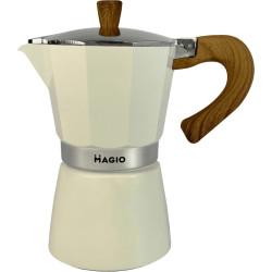 Гейзерна кавоварка Magio Бежева 9 порції 450 мл (MG-1009)