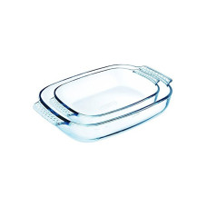 Форма для выпечки Pyrex Classic прямокутна набір 2 шт 2.6 л 1.9 л (912S967/7045)