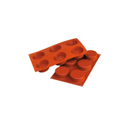 Форма для випікання Silikomart "Циліндр" 70 mm h27 , 6 x 103,5 ml (SF205/C) – Silikomart