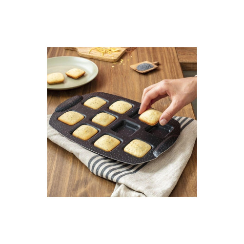 Форма для випікання Tefal PerfectBake, 10 форм, квадратний, 21х29см, алюміній, коричневий (J5734502) – Tefal (вид 1)