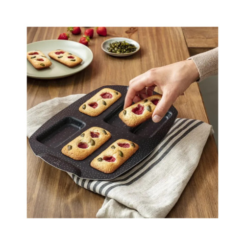 Форма для випікання Tefal PerfectBake, 6 форм, прямокутний, 21х29см, алюміній, коричневий (J5734402) – Tefal (вид 1)
