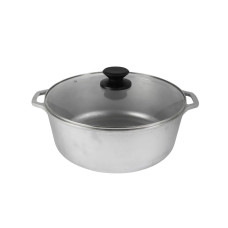 Кастрюля Brizoll алюмінієва зі скляною кришкою 6 л (10-006-6)