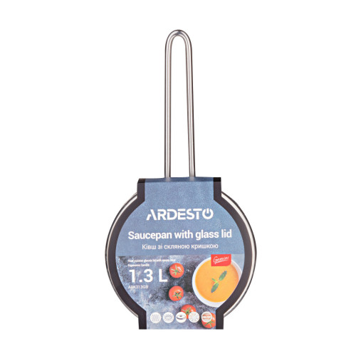 Ковш Ardesto Gemini Liguria, 1.3л, нержавіюча сталь (AR4313GB) – Ardesto (вид 2)