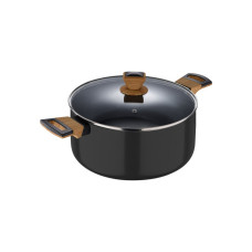 Каструля Bergner Earth black, з кришкою 28 см, 6 л (BG-32037-BK)