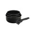 Ківш Bergner Click & cook black, набір зі знімною ручкою 16/18/20 см, 4 предмети (BG-31602-BK) – Bergner