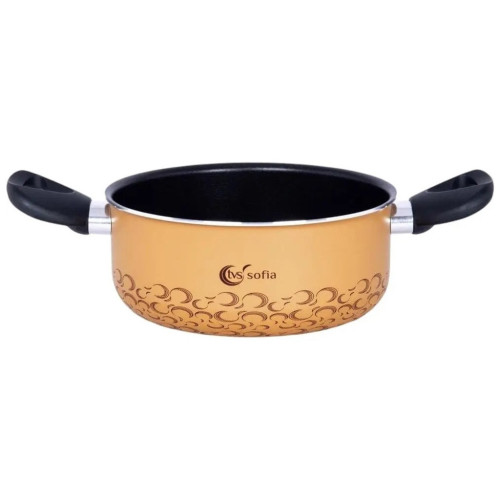 Кастрюля TVS Sofia 20 см, 2,5 л, жовта (83404202310101ж) – TVS