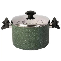 Кастрюля TVS Natura Induction 22 см, 2 л з кришкою для зливання (BS036222910001C)