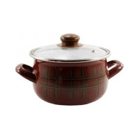 Кастрюля Interos емаль Шотландка 3,1л (ІТ-2997-18)