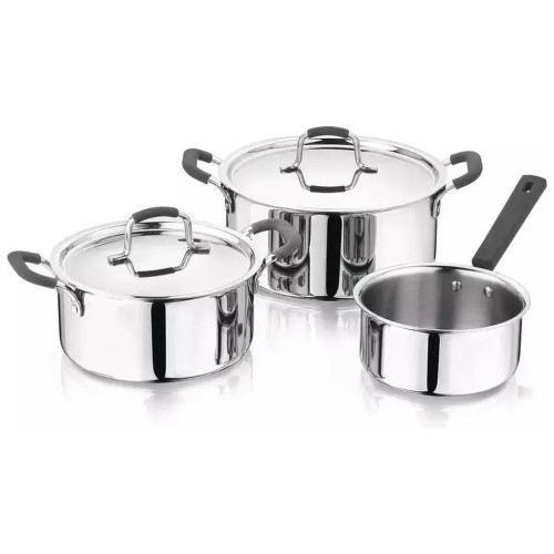 Набір посуду MasterPro Foodies collection 2 каструлі та ківш 16/20/24 см (BGEU-5539) – MasterPro