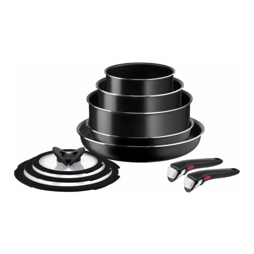 Набір посуду Tefal Ingenio Easy Cook & Clean 10 предметів чорний (L1539053) – Tefal