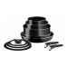Набір посуду Tefal Ingenio Easy Cook & Clean 10 предметів чорний (L1539053) – Tefal