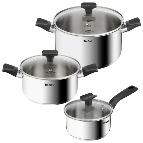 Набір посуду Tefal Delicious, 6предметів, нержавіюча сталь, бакеліт, скло (B925S655) – Tefal