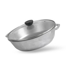 Сковорода Brizoll Monolith алюмінієва зі скляною кришкою 24 см (5-2460-6)