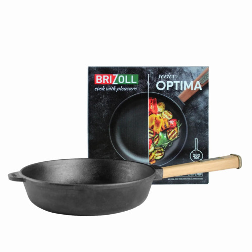 Сковорода Brizoll Optima чавунна з ручкою 280х60 мм (O2860-P) – Brizoll (вид 1)