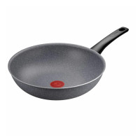 Сковорода Tefal ВОК Hard Stone 28 см, алюміній, бакеліт, сірий (D4561932)