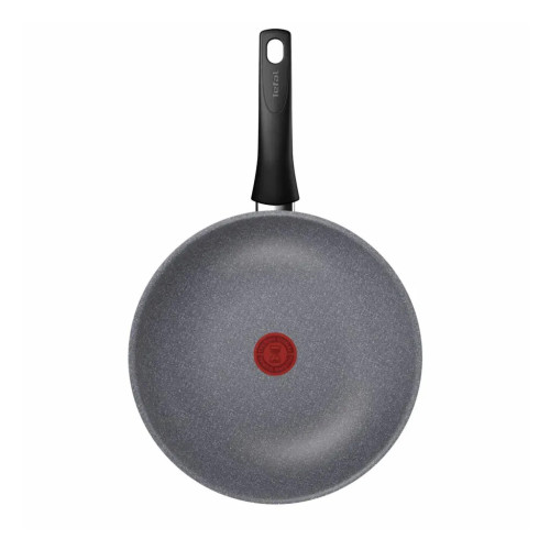 Сковорода Tefal ВОК Hard Stone 28 см, алюміній, бакеліт, сірий (D4561932) – Tefal (вид 1)
