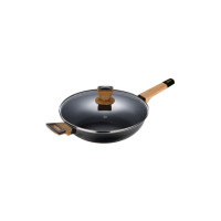 Сотейник Bergner Earth black з кришкою та довгим руків'ям 28 см (BG-34628-BK)