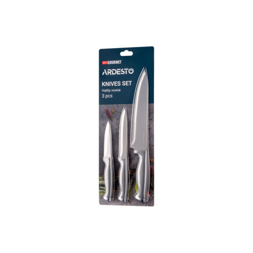 Набір ножів Ardesto Gemini Gourmet 3 шт Grey (AR2103GR) – Ardesto (вид 1)