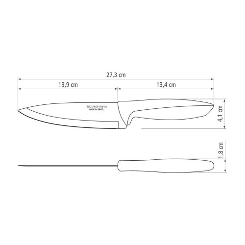Кухонный нож Tramontina Plenus black Chef 152 мм (23426/106) – Tramontina (вид 3)