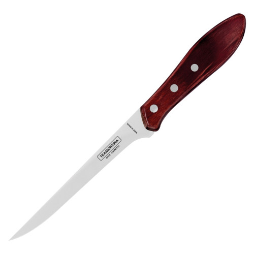 Кухонний ніж Tramontina Barbecue Polywood Fillet 152 мм Червоне Дерево (21188/176) – Tramontina