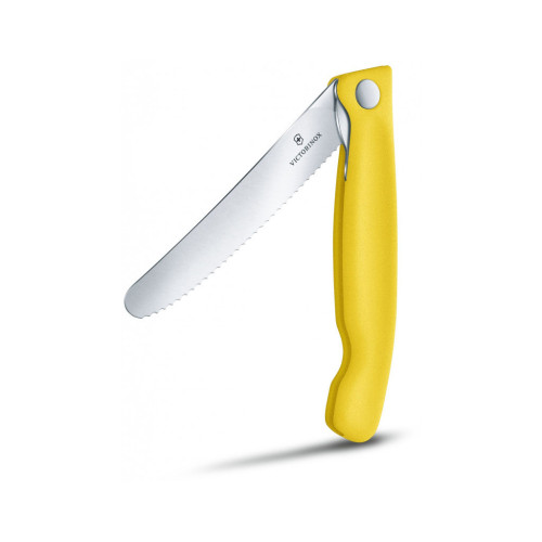Кухонний ніж Victorinox SwissClassic Foldable Paring 11 см Serrated Yellow (6.7836.F8B) – Victorinox (вид 1)
