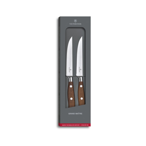 Набір ножів Victorinox Grand Maitre Steak Set 12см Serrated Wood (7.7240.2W) – Victorinox