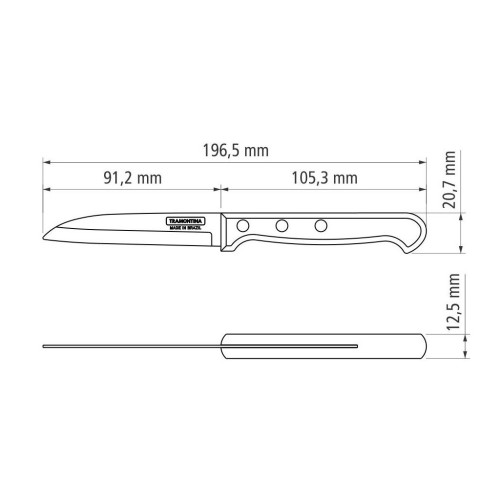 Кухонный нож Tramontina Polywood Vegetable 76 мм (21121/193) – Tramontina (вид 2)