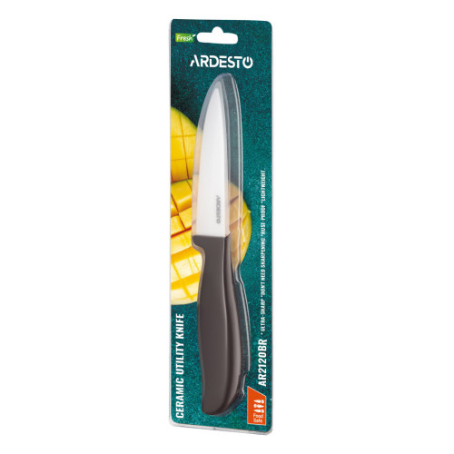 Кухонний ніж Ardesto Fresh 10см, кераміка, пластик, коричневий (AR2120BR) – Ardesto (вид 2)