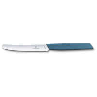 Кухонный нож Victorinox Swiss Modern TomatoSausage 11см Blue (6.9006.11W2)