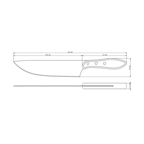Кухонний ніж Tramontina Barbecue Polywood Meat 203 мм Червоне Дерево (21191/178) – Tramontina (вид 1)