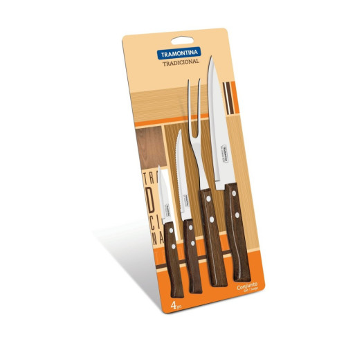 Набор ножей Tramontina Tradicional 4 предмета (3 ножа + вилка)) (22299/019) – Tramontina