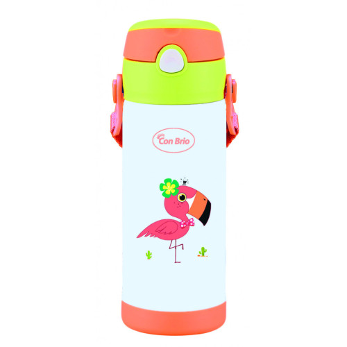 Термос Con Brio з трубочкою 350 мл Фламінго (CB-391-flamingo) – CON BRIO