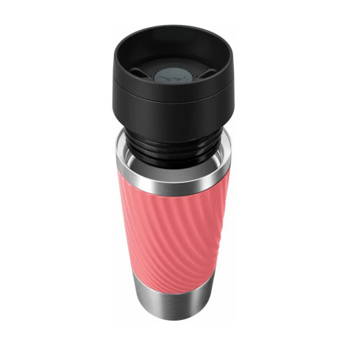 Термокружка Tefal Travel Mug Classic Twist, 360мл, нержавіюча сталь, кораловий (N2024410) – Tefal (вид 2)