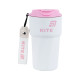 Термокружка Kite 450 мл біло-рожева (K25-1220-3)