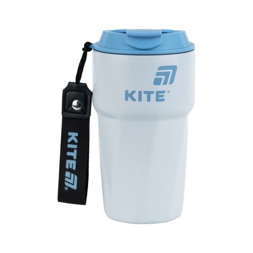 Термокружка Kite 450 мл сіро-блакитна (K25-1220-2) – Kite