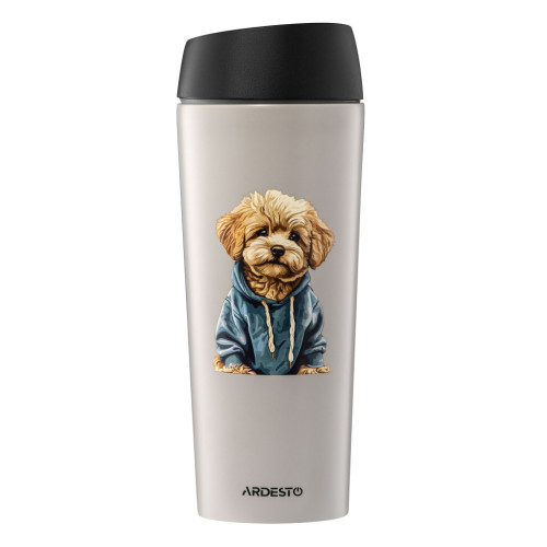 Термокружка Ardesto Coffee Time Maltipoo 450мл, нержавіюча сталь, бежевий (AR2645MP) – Ardesto
