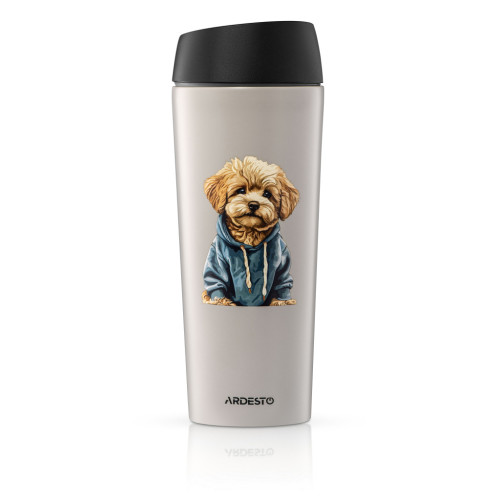 Термокружка Ardesto Coffee Time Maltipoo 450мл, нержавіюча сталь, бежевий (AR2645MP) – Ardesto (вид 1)