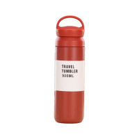 Термос Merlion Travel Tumbler 350 мл, подвійна кришка з ручкою, червоний (SUS304-350Red)