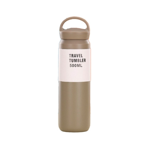 Термос Merlion Travel Tumbler 350 мл, подвійна кришка з ручкою, сірий (SUS304-350Gr) – Merlion