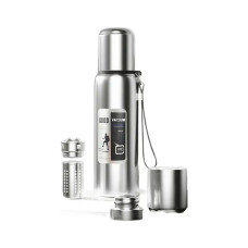 Термос Merlion з ситечком та чашкою 2 л, сталевий (ZK-127-2000Grey)