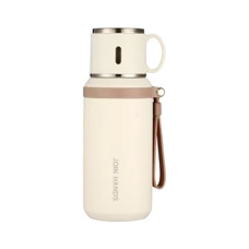 Термос Merlion з чашкою 0,6 л, білий (TermTea-600/White)