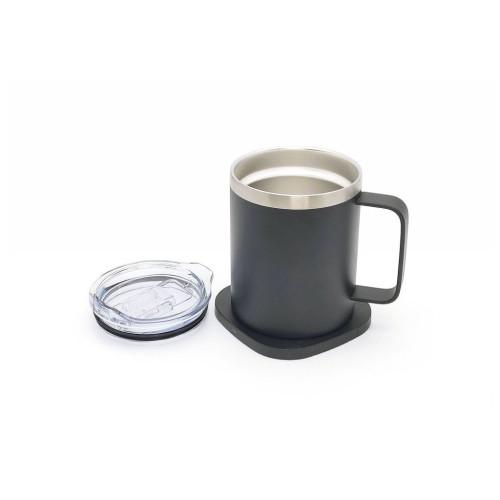 Термокружка TheGeneral з підігрівом та бездротовою зарядкою ThermoHub 15W з LED індикатором чорна (40021321-01) – TheGeneral (вид 2)