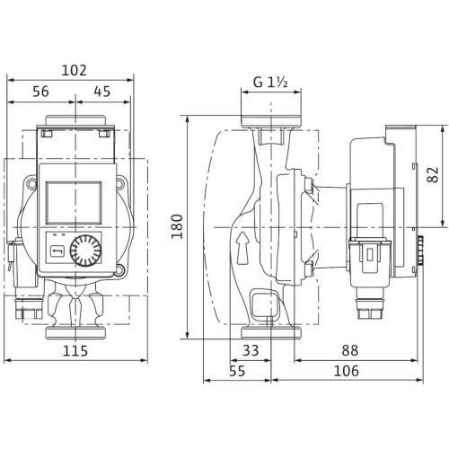 Циркуляційний насос Wilo Stratos PICO 25/0.5-4, 1/2", 10 бар, 180 мм, 20 Вт (4244393) – Wilo (вид 1)