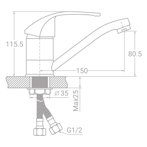 Смеситель TAU SD-1B143C (9804100) – TAU (вид 1)