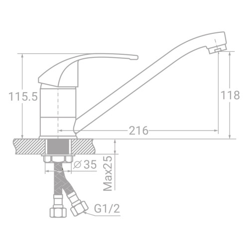 Змішувач TAU SM-1B244C (9843110) – TAU (вид 1)