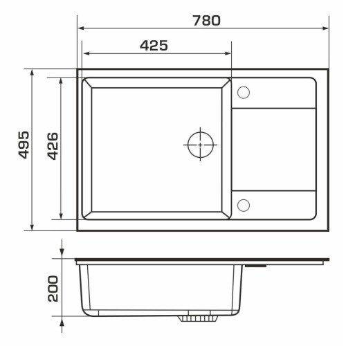Мойка кухонная GRANADO Alicante grafito (gr2409) – GRANADO (вид 4)